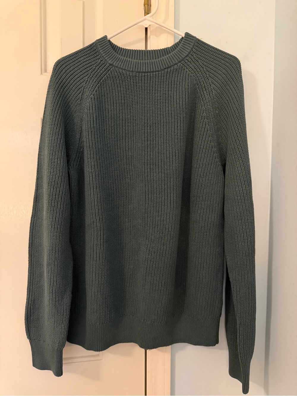 NWT Men’s Old Navy Crew-Neck Shaker-Stitch Sweater - Jade Shadow - Medium